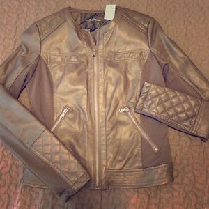 Maurices faux leather jacket in dark gray